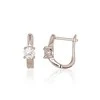 Sidabriniai auskarai anglišku užsegimu, Metalas: Sidabras, Praba: 925°, Akmuo: Cirkonai - 2.7 g. - 16 mm.
