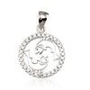 Sidabrinis pakabukas Zodiakas. . Praba: 925°. Akmuo: Cirkonai - 2.5 g. - 24 mm.