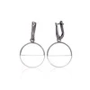 Sidabriniai auskarai anglišku užsegimu, Metalas: Sidabras, Praba: 925°, - 4.5 g. - 38 mm.