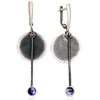 Sidabriniai auskarai anglišku užsegimu, Metalas: Sidabras, Praba: 925°, Akmuo: Perlamutras - 7.4 g. - 61 mm.