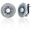 Sidabriniai auskarai anglišku užsegimu, Metalas: Sidabras, Praba: 925°, Akmuo: Perlai - 4.9 g. - 16 mm.