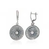 Sidabriniai auskarai anglišku užsegimu, Metalas: Sidabras, Praba: 925°, Akmuo: Perlai - 47 mm. - 8.7 g.