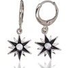 Sidabriniai auskarai anglišku užsegimu, Metalas: Sidabras, Praba: 925°, Akmuo: Cirkonai , Juvelyrinė emalė - 2.7 g. - 29 mm.