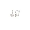 Sidabriniai auskarai anglišku užsegimu, Metalas: Sidabras, Praba: 925°, Akmuo: Kristalai - 2.2 g. - 18 mm.