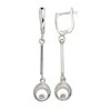 Sidabriniai auskarai anglišku užsegimu, Metalas: Sidabras, Praba: 925°, Akmuo: Cirkonai - 3.4 g. - 47 mm.