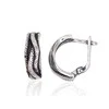 Sidabriniai auskarai anglišku užsegimu, Metalas: Sidabras, Praba: 925°, - 18 mm. - 5.1 g.