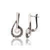 Sidabriniai auskarai anglišku užsegimu, Metalas: Sidabras, Praba: 925°, Akmuo: Perlai - 3.8 g. - 27 mm.