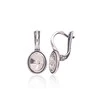 Sidabriniai auskarai anglišku užsegimu, Metalas: Sidabras, Praba: 925°, Akmuo: Kristalai - 3.2 g. - 20 mm.