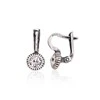 Sidabriniai auskarai anglišku užsegimu, Metalas: Sidabras, Praba: 925°, Akmuo: Kristalai - 2.3 g. - 15 mm.