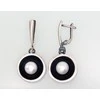 Sidabriniai auskarai anglišku užsegimu, Metalas: Sidabras, Praba: 925°, Akmuo: Perlai - 40 mm. - 7.2 g.