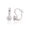 Sidabriniai auskarai anglišku užsegimu, Metalas: Sidabras, Praba: 925°, Akmuo: Cirkonai - 2.4 g. - 17 mm.