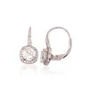 Sidabriniai auskarai anglišku užsegimu, Metalas: Sidabras, Praba: 925°, Akmuo: Cirkonai - 2.7 g. - 18 mm.