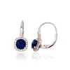 Sidabriniai auskarai anglišku užsegimu, Metalas: Sidabras, Praba: 925°, Akmuo: Cirkonai - 2.4 g. - 18 mm.