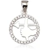 Sidabrinis pakabukas Zodiakas. Metalas: Sidabras. Praba: 925°. Akmuo: Cirkonai - 2.4 g. - 24 mm.