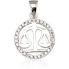 Sidabrinis pakabukas Zodiakas. Metalas: Sidabras. Praba: 925°. Akmuo: Cirkonai - 2.2 g. - 24 mm.