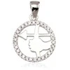 Sidabrinis pakabukas Zodiakas. Metalas: Sidabras. Praba: 925°. Akmuo: Cirkonai - 2.6 g. - 24 mm.