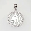 Sidabrinis pakabukas Zodiakas. Metalas: Sidabras. Praba: 925°. Akmuo: Cirkonai - 2.6 g. - 24 mm.