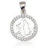 Sidabrinis pakabukas Zodiakas. Metalas: Sidabras. Praba: 925°. Akmuo: Cirkonai - 24 mm. - 2.8 g.
