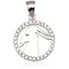 Sidabrinis pakabukas Zodiakas. Metalas: Sidabras. Praba: 925°. Akmuo: Cirkonai - 2.4 g. - 24 mm.