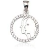 Sidabrinis pakabukas Zodiakas. Metalas: Sidabras. Praba: 925°. Akmuo: Cirkonai - 2.5 g. - 24 mm.