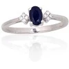 Sidabrinis žiedas - 16 - 1.8 g. - Cirkonai , Safyras (0,58Ct)