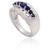 Sidabrinis žiedas - 16.5 - 4.8 g. - Cirkonai , Safyras (0,91Ct)