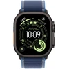 Apple Watch 49mm Blue/Bright Blue Trail Loop - M/L - Black Titanium Finish - MG9R4ZM/A