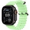 Apple Watch 49mm Neon Green Ocean Band Extension - Natural Titanium Finish - MGCG4ZM/A