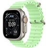 Apple Watch 49mm Neon Green Ocean Band - Natural Titanium Finish - MGCF4ZM/A