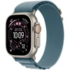 Apple Watch 49mm Light Blue Alpine Loop - Large - Natural Titanium Finish - MFTK4ZM/A