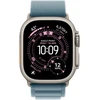 Apple Watch 49mm Light Blue Alpine Loop - Large - Natural Titanium Finish - MFTK4ZM/A