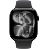 Apple Watch Series 11 GPS + Cellular 42mm Jet Black Aluminium Case with Black Sport Band - M/L - MF854ET/A