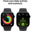 Apple Watch Series 11 GPS + Cellular 42mm Jet Black Aluminium Case with Black Sport Band - M/L - MF854ET/A