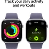 Apple Watch Series 11 GPS + Cellular 46mm Silver Aluminium Case with Purple Fog Sport Band - S/M - MFCP4ET/A