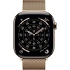 Apple Watch Series 11 GPS + Cellular 46mm Gold Titanium Case with Gold Milanese Loop - M/L - MFD84ET/A