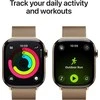Apple Watch Series 11 GPS + Cellular 46mm Gold Titanium Case with Gold Milanese Loop - M/L - MFD84ET/A