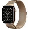Apple Watch Series 11 GPS + Cellular 46mm Gold Titanium Case with Gold Milanese Loop - M/L - MFD84ET/A