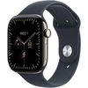 Apple Watch Series 12 GPS + Cellular 42mm Natural Titanium Case with Navy Blue Sport Band - S/M - MJGF4ET/A