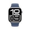 Išmanusis laikrodis Apple Watch Series 10 GPS + Cellular 42mm Sidabrinis aliuminio dėklas su Denim Sport Band - S/M