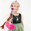 Magy Princesė Ana Frozen - papuošalų rinkinys 8 vnt., atlaso pirštinės