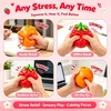 Magy Squishy braškė crunchy antistresinis minkomas žaislas