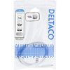Deltaco USBC-1407M 1m 10Gbps 5A 100W Baltas (Baltas) USB-C Laidas