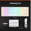 Bevielė Žaidimų Klaviatūra Royal Kludge RK G68 Wireless 65% - US išdėstymas - Raudona Linear Switches - baltos spalvos