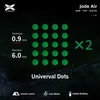 X-raypad Jade Air DIY Skates Universal Dots Žalias 40 vnt. (⌀6.0 x 0.9 mm) (Žali) Pakaitiniai Pelė Feet