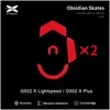 X-Raypad Obsidian Skates Logitech G502 X Lightspeed &amp; G502 X Plus Raudona 2 vnt. (Raudoni) Pakaitiniai Pelė Feet