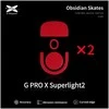 X-Raypad Obsidian Skates Logitech G Pro X Superlight 2 Raudona 2 vnt. (Raudoni) Pakaitiniai Pelė Feet