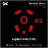 X-Raypad Obsidian Skates Logitech G304 &amp; G305 Raudona 2 vnt. (Raudoni) Pakaitiniai Pelė Feet