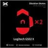 X-Raypad Obsidian Skates Logitech G502 X Raudona 2 vnt. (Raudoni) Pakaitiniai Pelė Feet