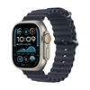 Apple Watch Ultra 2 GPS + Cellular 49mm Natural Titanium Case with Navy Ocean Band MX4D3EL/A