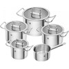 ZWILLING PRO 5 dalių 18/10 nerūdijančio plieno puodų rinkinys, sidabrinis